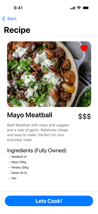 Recipe App Design 1