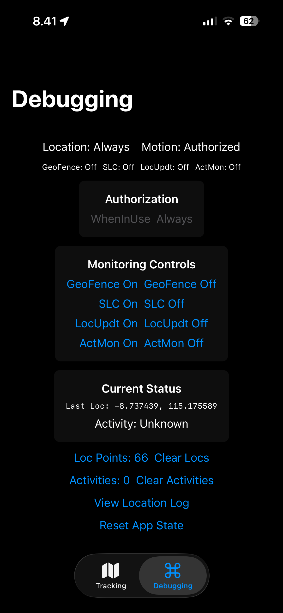 Auto Tracking Testing Results
